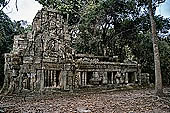 Ta Prohm temple - a typical shelter for pilgrims outside the forth enclosure